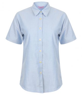 Henbury Women's Short Sleeve Classic Oxford Shirt