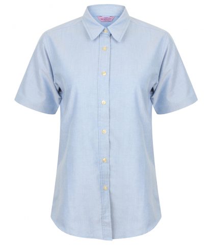 Henbury Women's Short Sleeve Classic Oxford Shirt