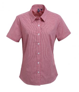 Premier Women's Gingham Short Sleeve Shirt